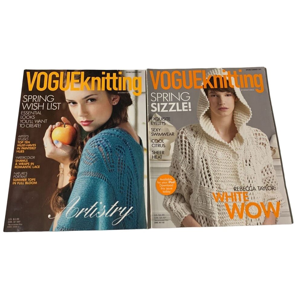 2 Vogue Knitting magazine back issues Spring Summer 2011 2012 knits
